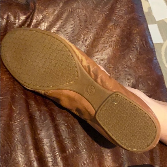 Michael Kors Brown Leather Flex Ballet Flats - Picture 5 of 6